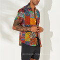 Latest Custom Men′s Stylish Floral Shirt Cotton Button Down Short Sleeve Casual Hawaiian Shirts